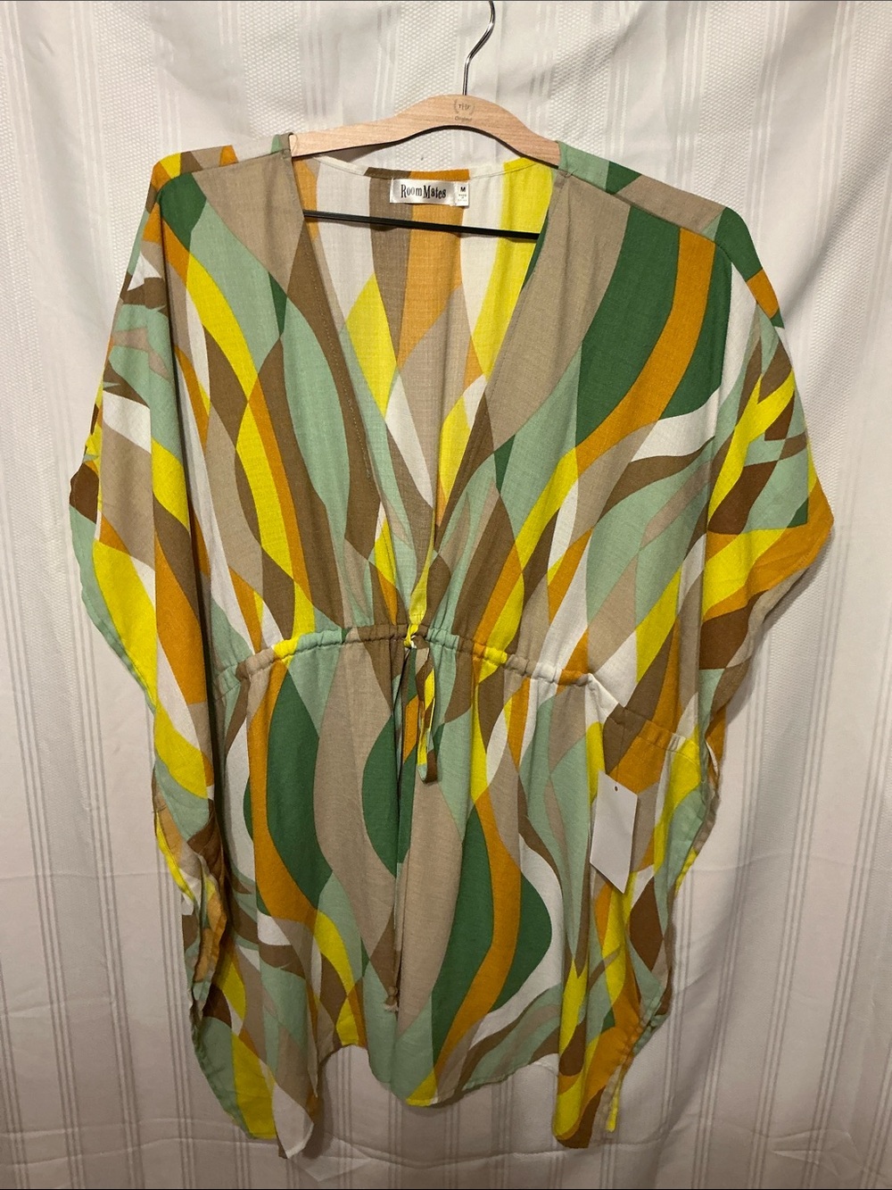 Roommates Multicolor Wavy Print Drawstring Tunic - Picture 4 of 4